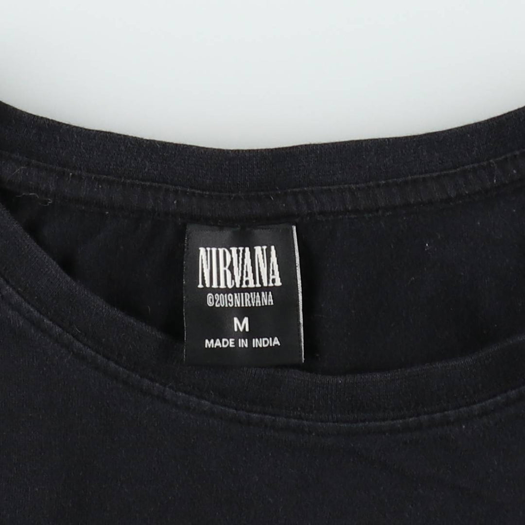 NIRVANA Nirvana Band T-shirt, Band T, Men's M size cotton black type Vintage Second Hand