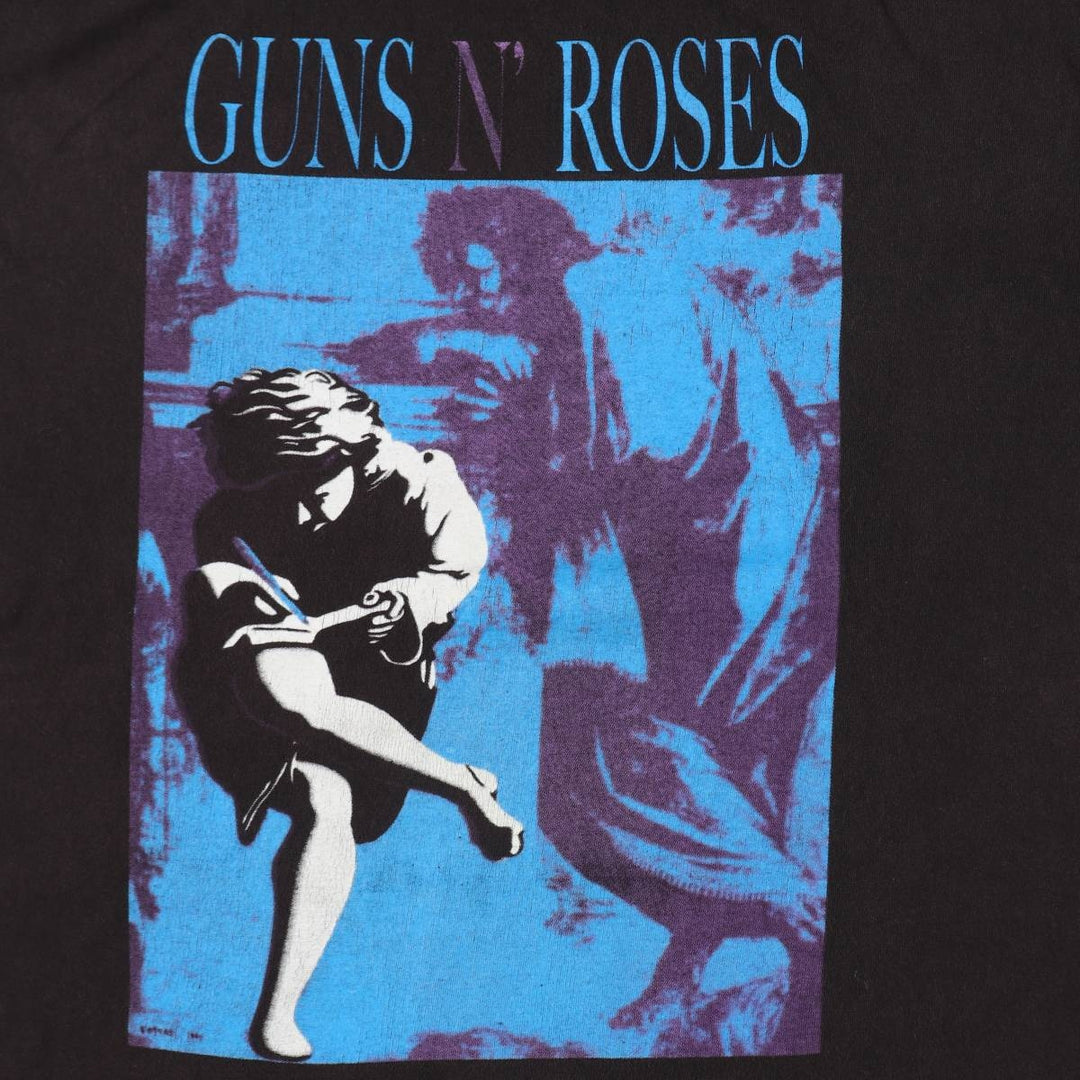 GUNS N' ROSES Guns N' Roses Band T-Shirt Band Tee Men's XL unclear black type Vintage Second Hand