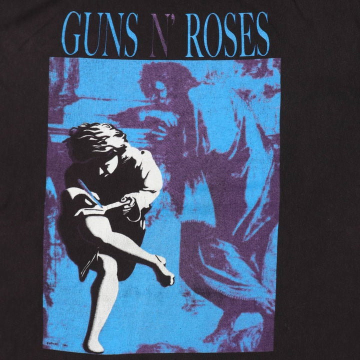 GUNS N' ROSES Guns N' Roses Band T-Shirt Band Tee Men's XL unclear black type Vintage Second Hand