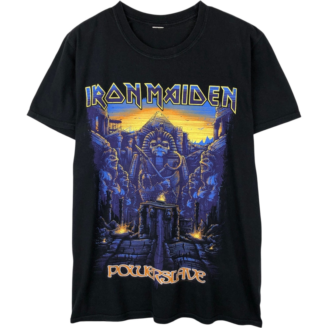 IRON MAIDEN Iron Maiden Band T-shirt Band T Men's XL size unclear black type Vintage Second Hand