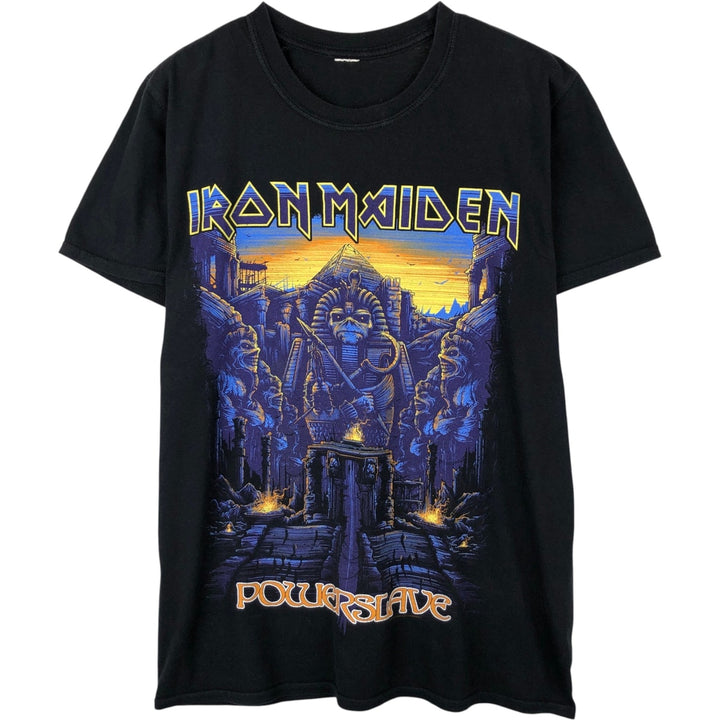 IRON MAIDEN Iron Maiden Band T-shirt Band T Men's XL size unclear black type Vintage Second Hand