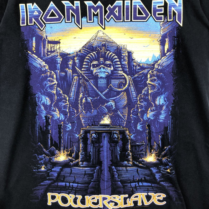 IRON MAIDEN Iron Maiden Band T-shirt Band T Men's XL size unclear black type Vintage Second Hand