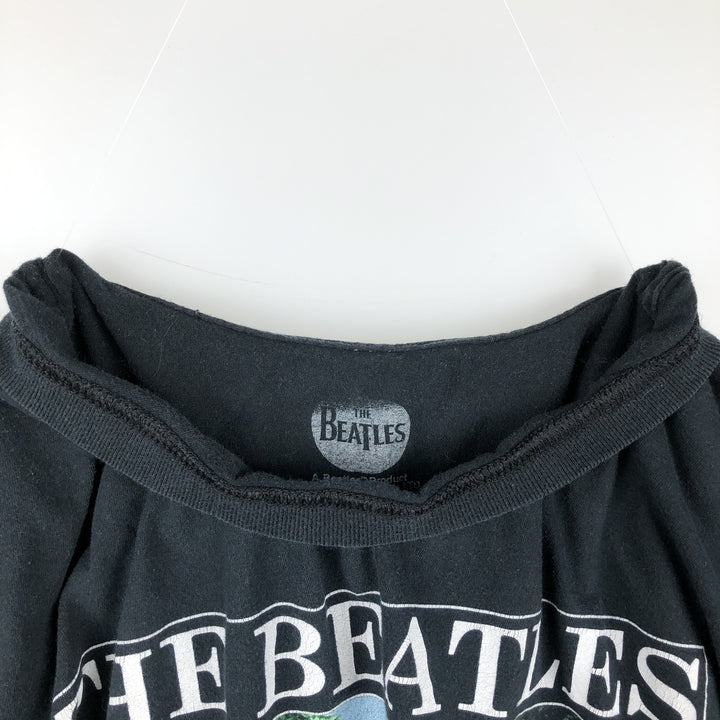 THE BEATLES Band T-shirt, Men's L size cotton black type Vintage Second Hand