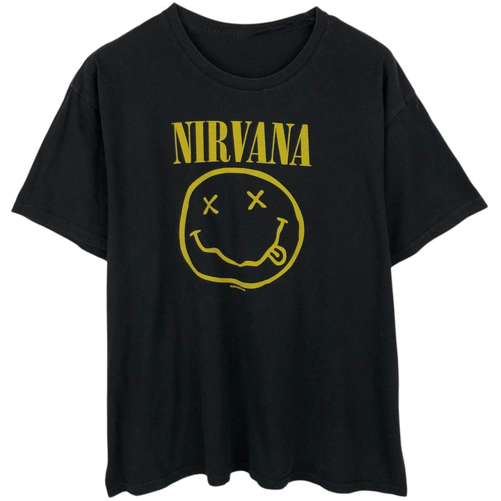 NIRVANA Nirvana Band T-shirt, Band T, Men's XL size unclear black type Vintage Second Hand