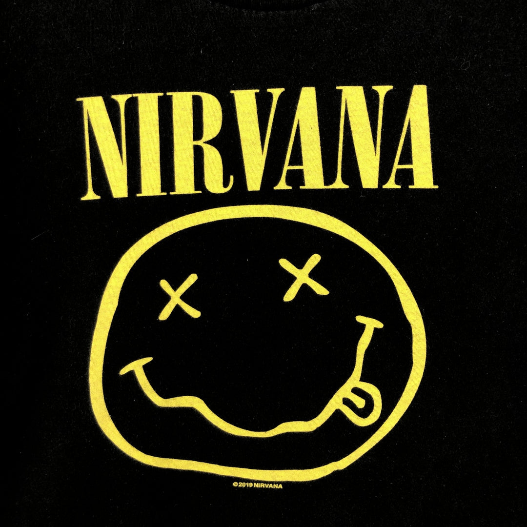 NIRVANA Nirvana Band T-shirt, Band T, Men's XL size unclear black type Vintage Second Hand
