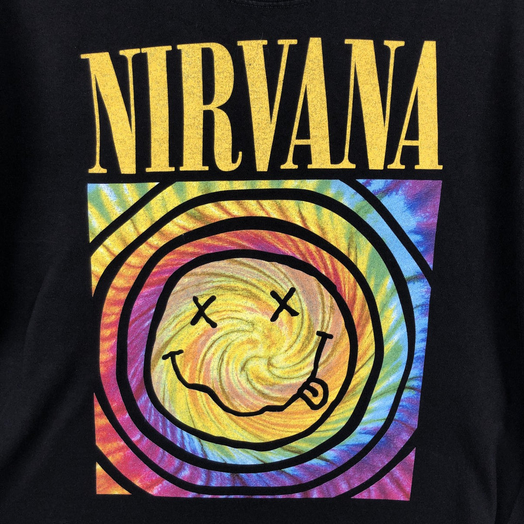 NIRVANA Nirvana Band T-shirt, Band T, Men's M size unclear black type Vintage Second Hand