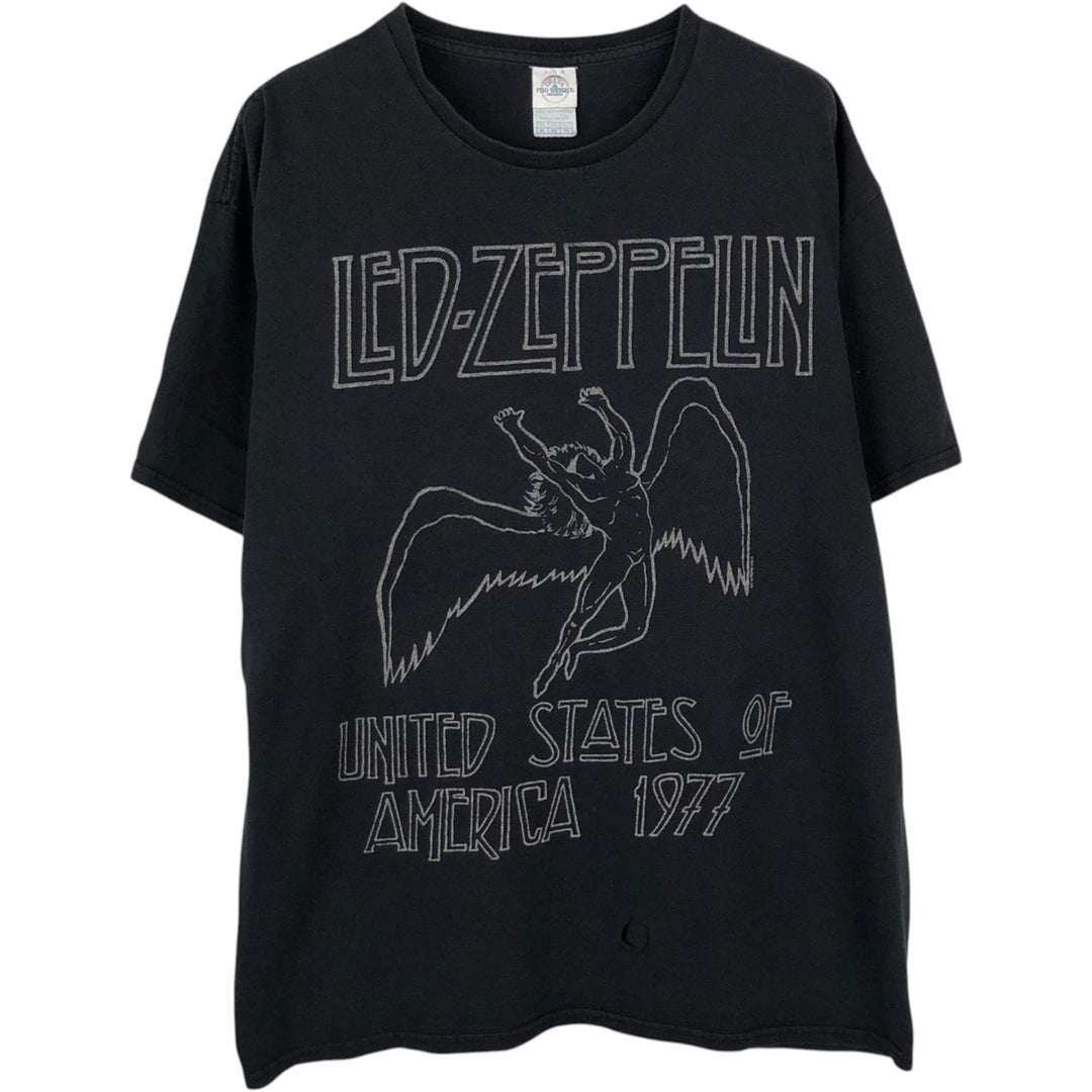 Delta PRO WEIGHT LED ZEPPELIN Band T-Shirt (Men's XL equivalent) cotton black type Vintage Second Hand