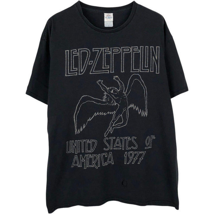 Delta PRO WEIGHT LED ZEPPELIN Band T-Shirt (Men's XL equivalent) cotton black type Vintage Second Hand