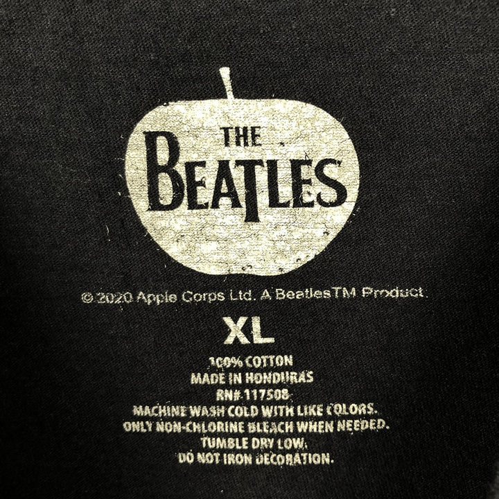 THE BEATLES Band T-shirt, Band T, Men's XL size cotton black type Vintage Second Hand