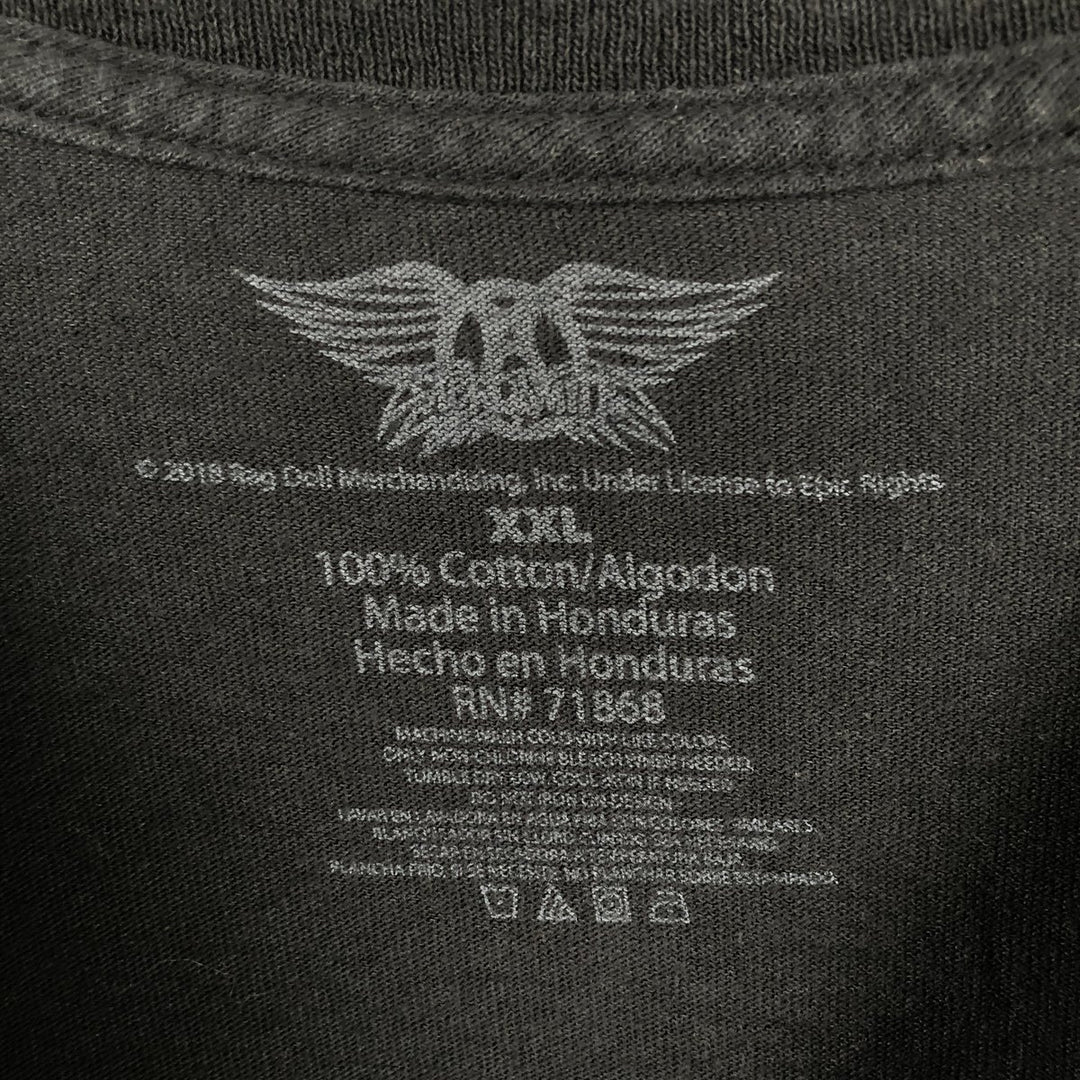 AEROSMITH Aerosmith Band T-Shirt, Men's XXL cotton black type Vintage Second Hand