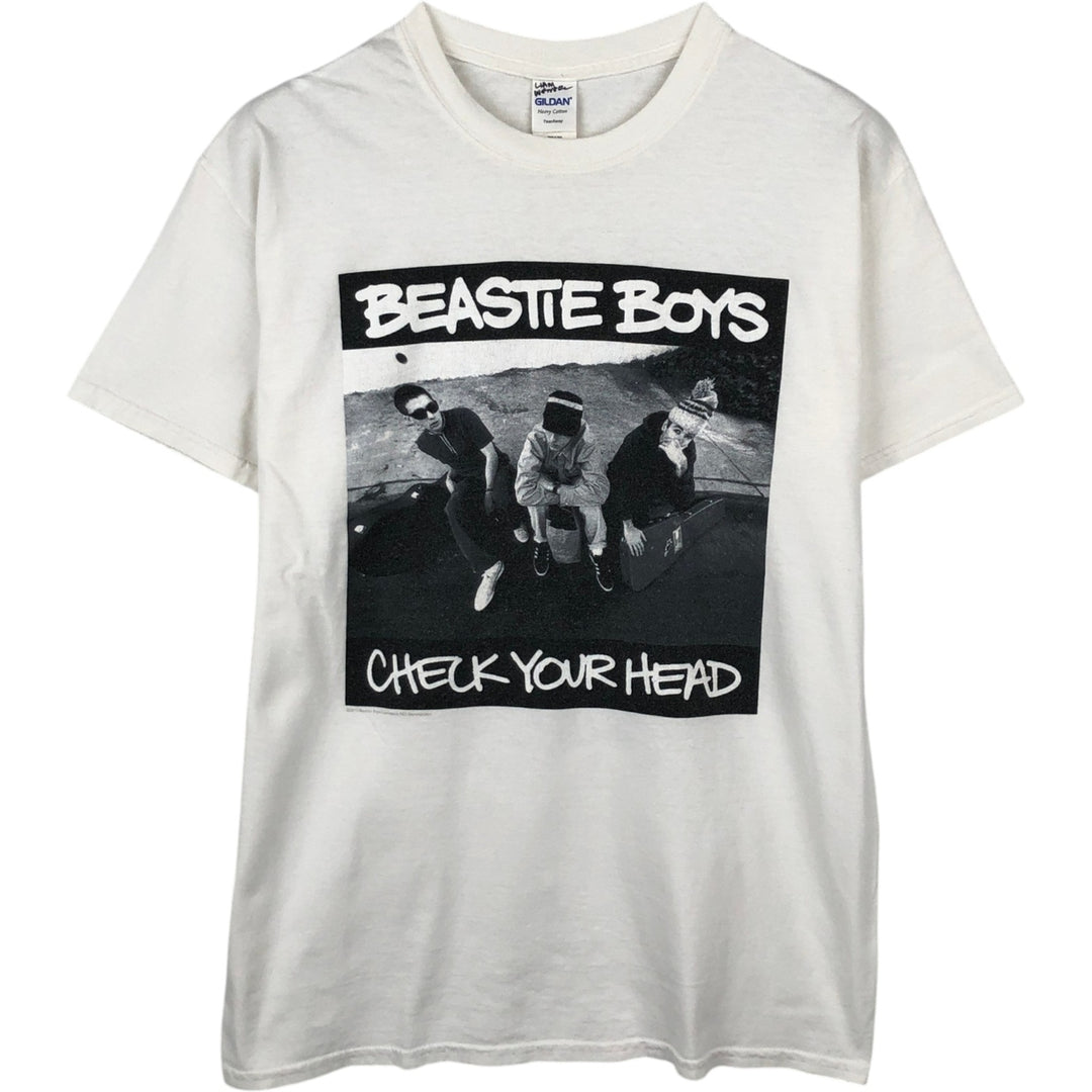 Gildan Heavy Cotton Beastie Boys Rap T-Shirt (Men's Size M) cotton white type Vintage Second Hand