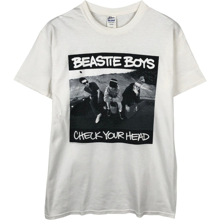 Gildan Heavy Cotton Beastie Boys Rap T-Shirt (Men's Size M) cotton white type Vintage Second Hand