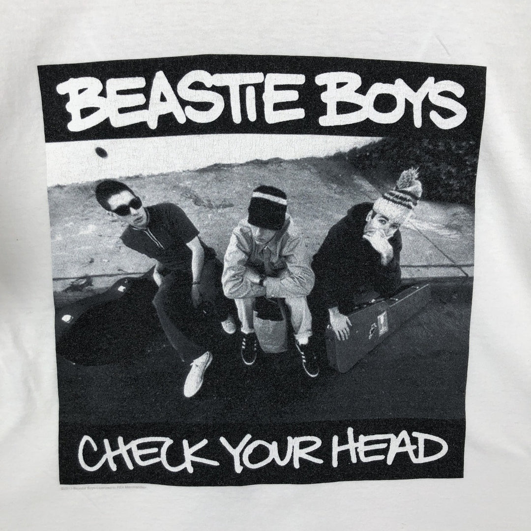 Gildan Heavy Cotton Beastie Boys Rap T-Shirt (Men's Size M) cotton white type Vintage Second Hand