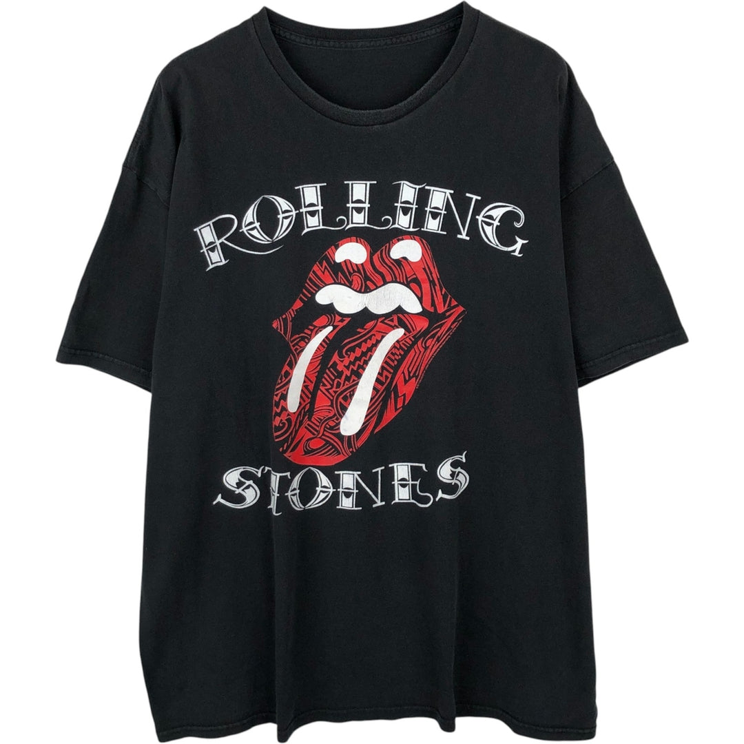 The Rolling Stones Band T-shirt, Men's XL unclear black type Vintage Second Hand