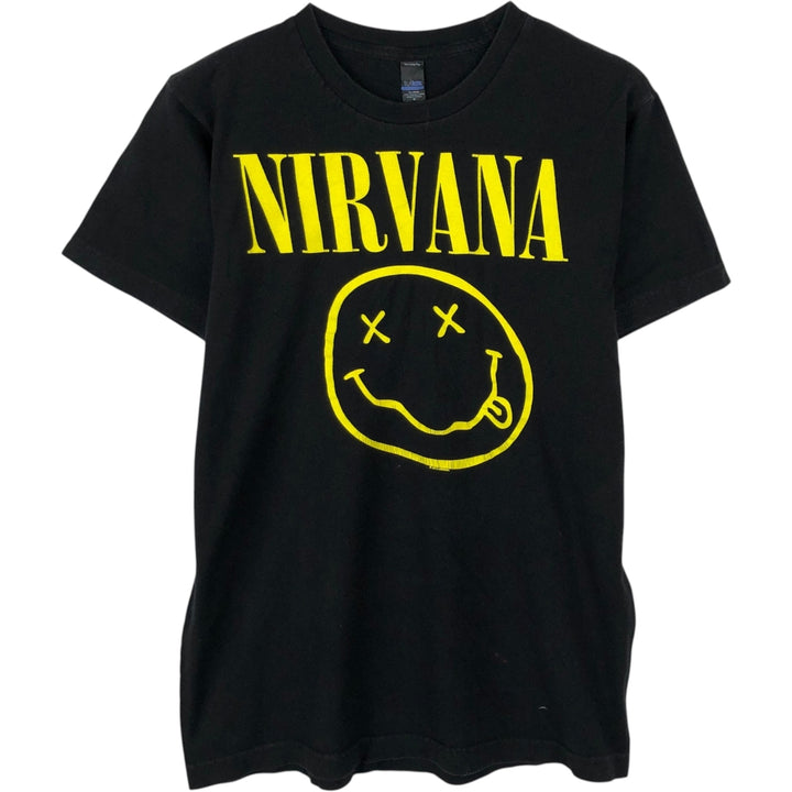 TULTEX NIRVANA Nirvana Band T-shirt, Men's M size cotton black type Vintage Second Hand