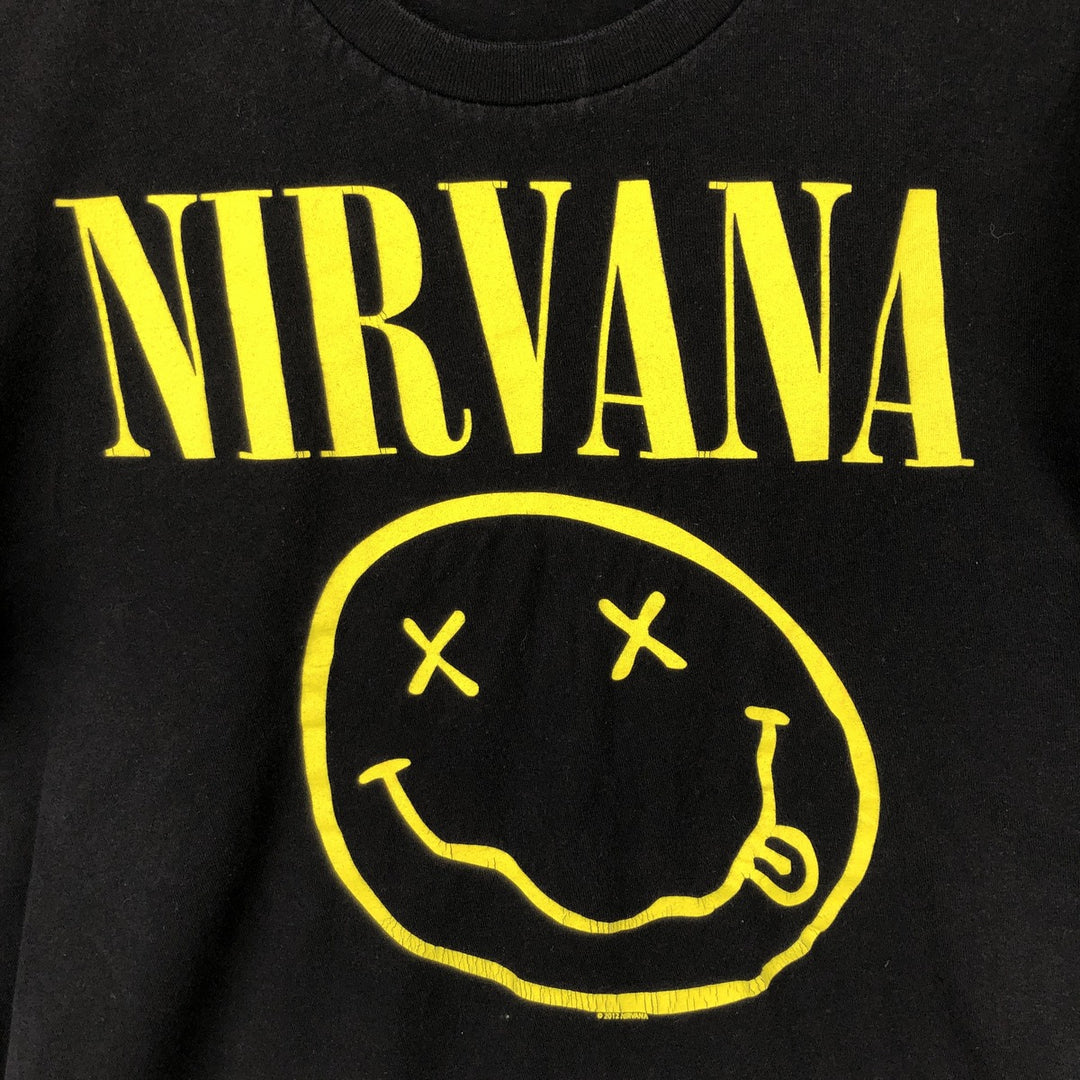 TULTEX NIRVANA Nirvana Band T-shirt, Men's M size cotton black type Vintage Second Hand