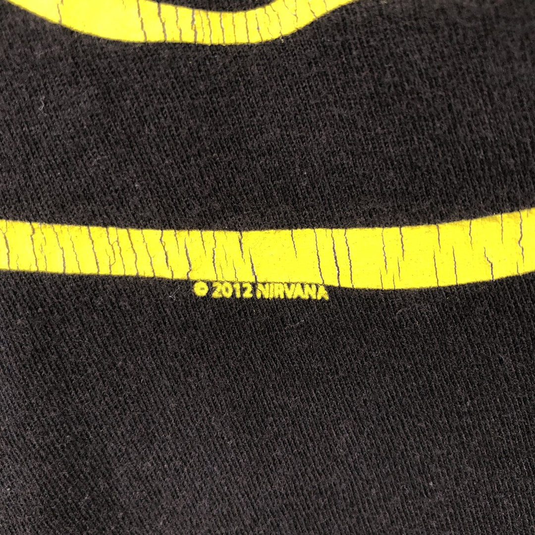 TULTEX NIRVANA Nirvana Band T-shirt, Men's M size cotton black type Vintage Second Hand