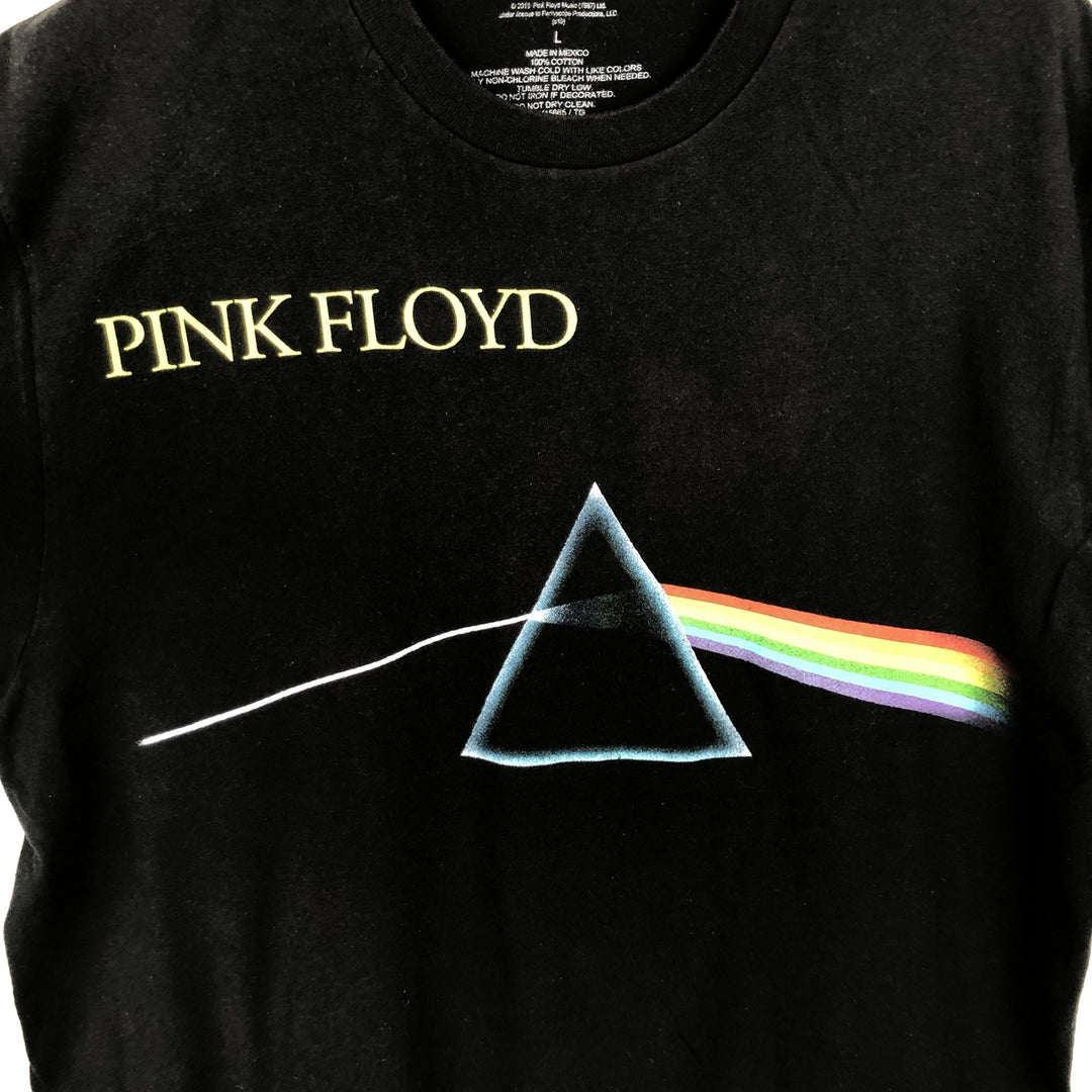 PINK FLOYD Pink Floyd Band T-shirt Band T Men's L size cotton black type Vintage Second Hand