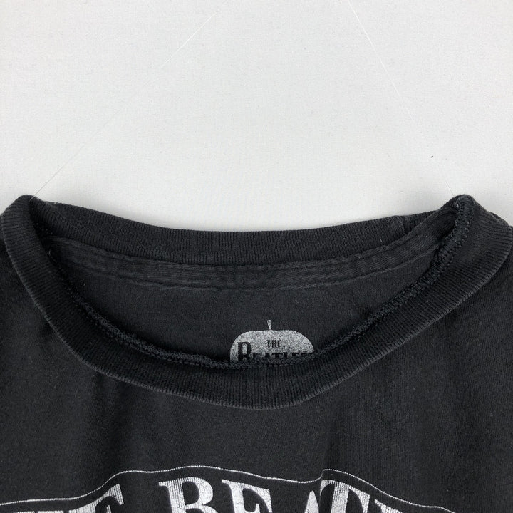 THE BEATLES Band T-shirt, Men's M size cotton black type Vintage Second Hand