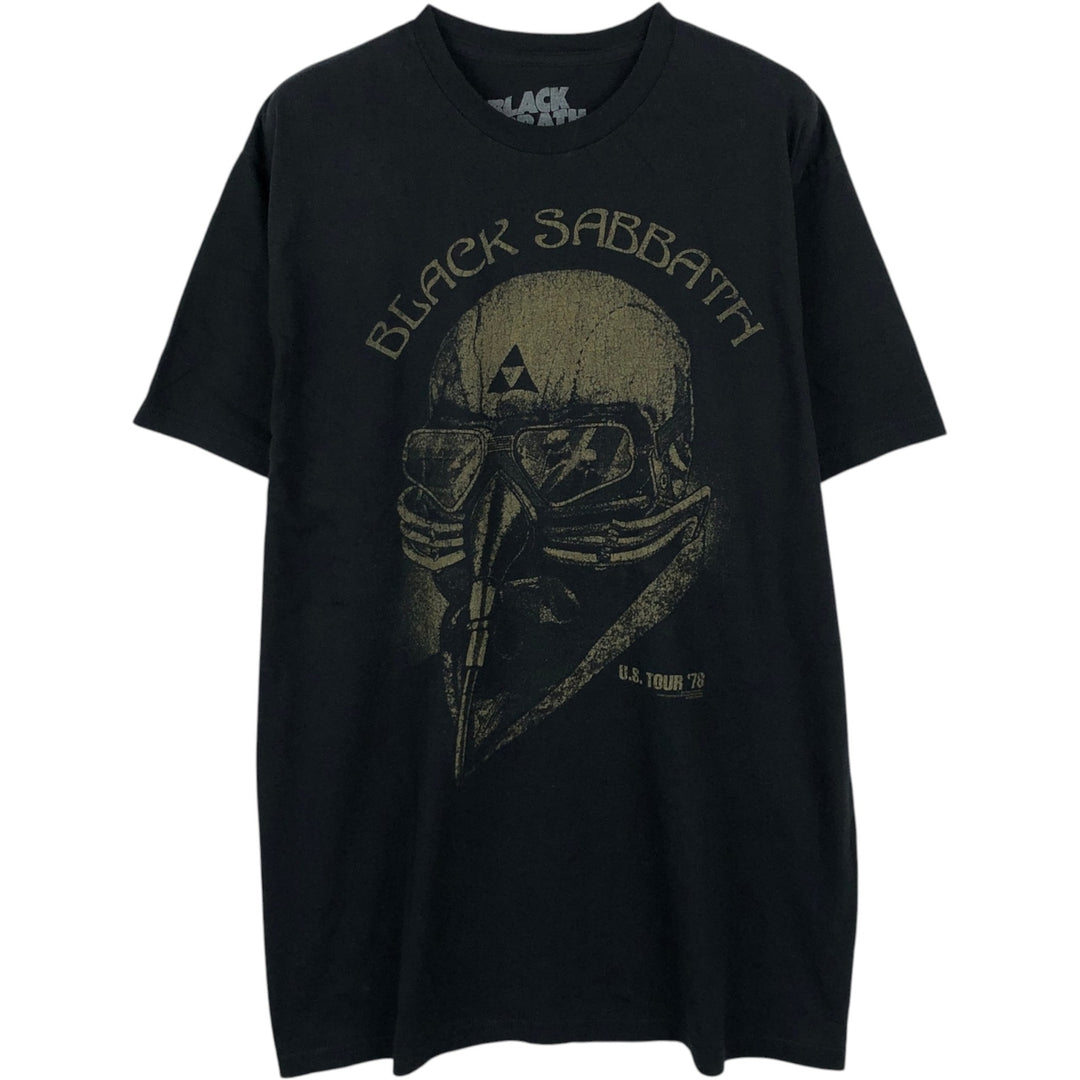 BLACK SABBATH Black Sabbath band T-shirt, band T, men's XL size cotton black type Vintage Second Hand
