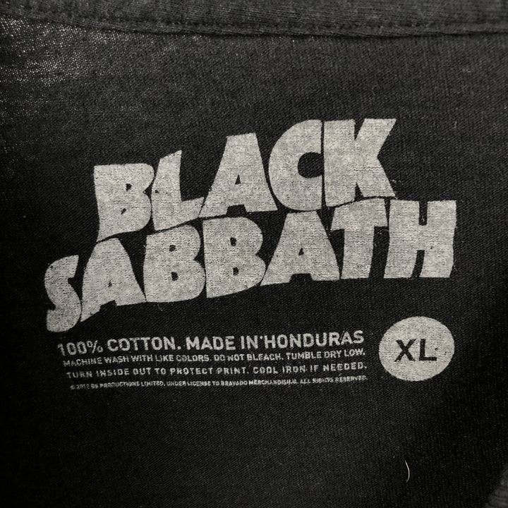 BLACK SABBATH Black Sabbath band T-shirt, band T, men's XL size cotton black type Vintage Second Hand