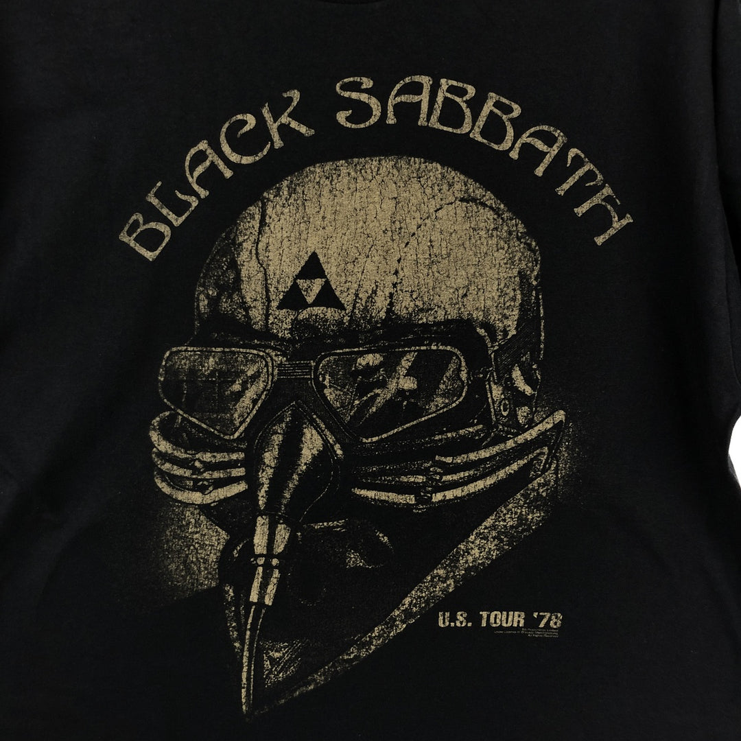 BLACK SABBATH Black Sabbath band T-shirt, band T, men's XL size cotton black type Vintage Second Hand