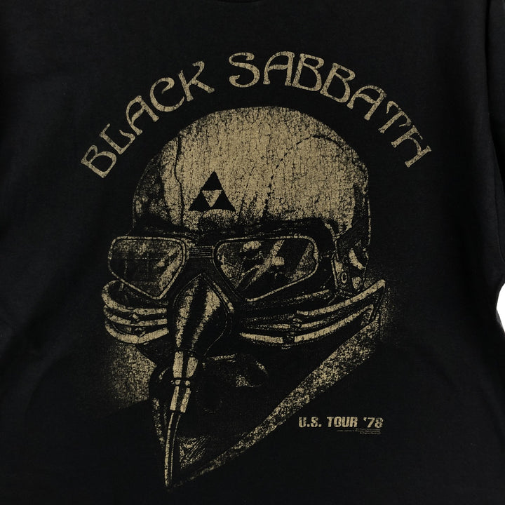 BLACK SABBATH Black Sabbath band T-shirt, band T, men's XL size cotton black type Vintage Second Hand