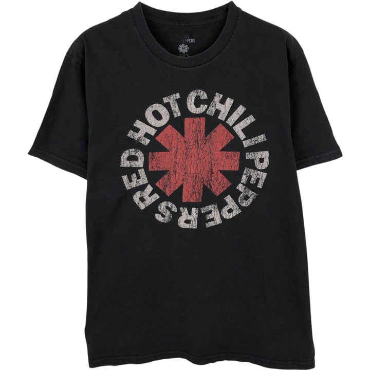 RED HOT CHILI PEPPERS Red Hot Chili Peppers Band T-shirt Band T Men's M size cotton black type Vintage Second Hand