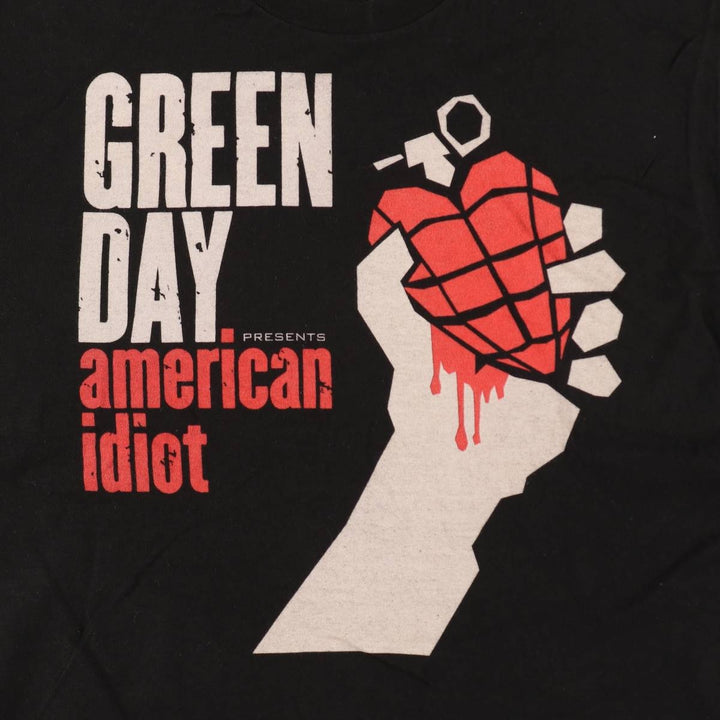 GREEN DAY Green Day Band T-shirt Band T Men's XL size unclear black type Vintage Second Hand