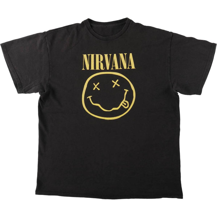 NIRVANA Nirvana Band T-shirt, Band T, Men's XL size unclear black type Vintage Second Hand