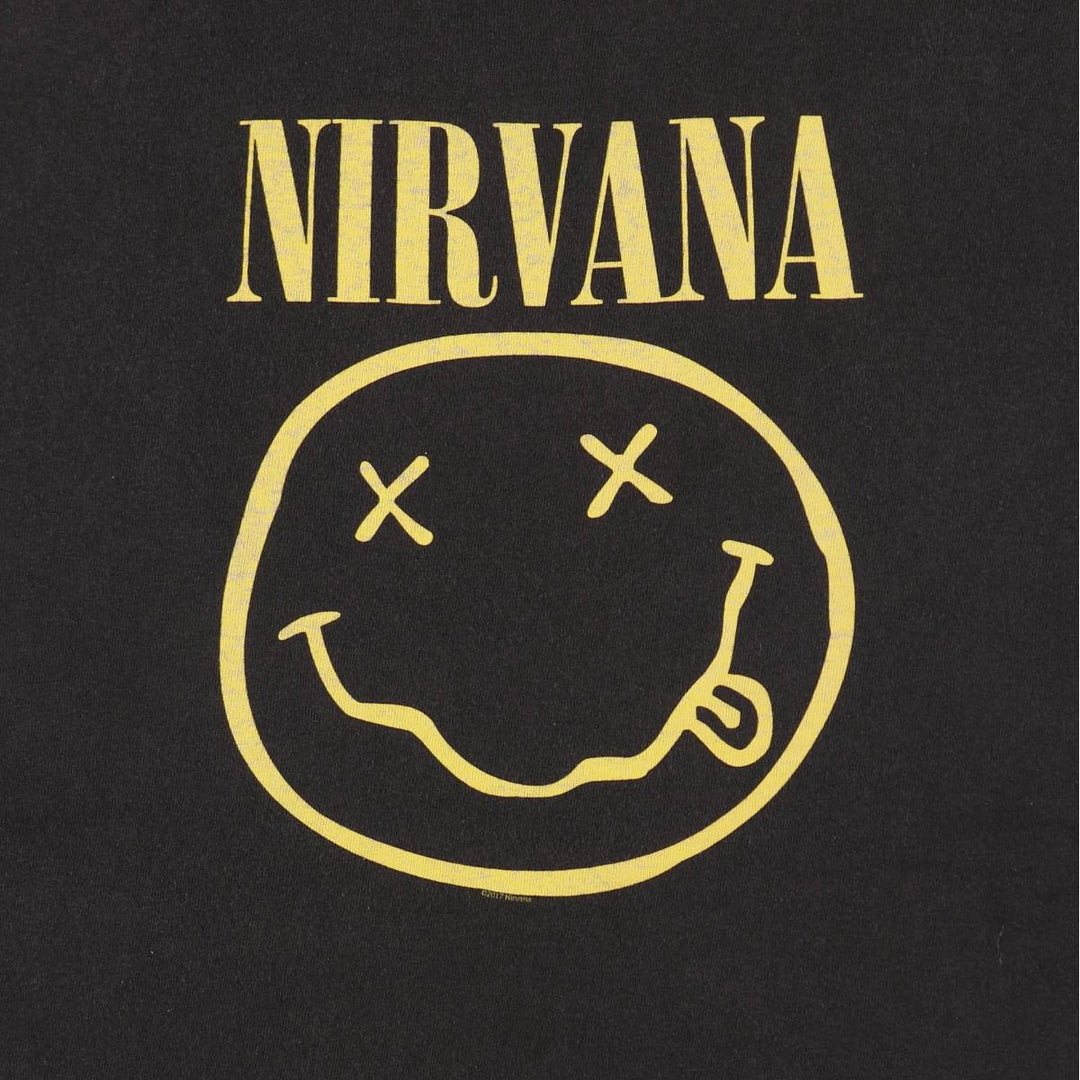 NIRVANA Nirvana Band T-shirt, Band T, Men's XL size unclear black type Vintage Second Hand