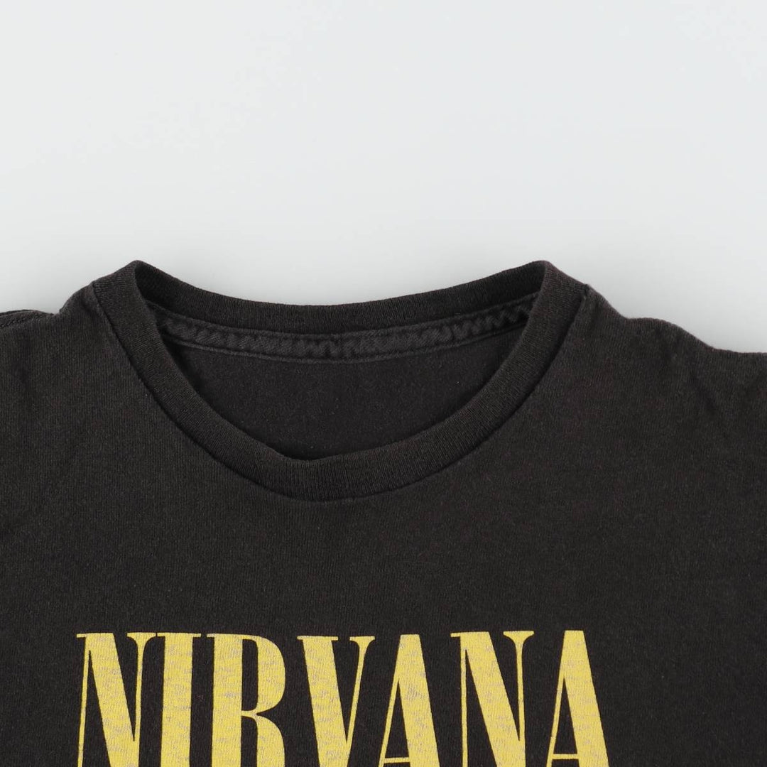 NIRVANA Nirvana Band T-shirt, Band T, Men's XL size unclear black type Vintage Second Hand