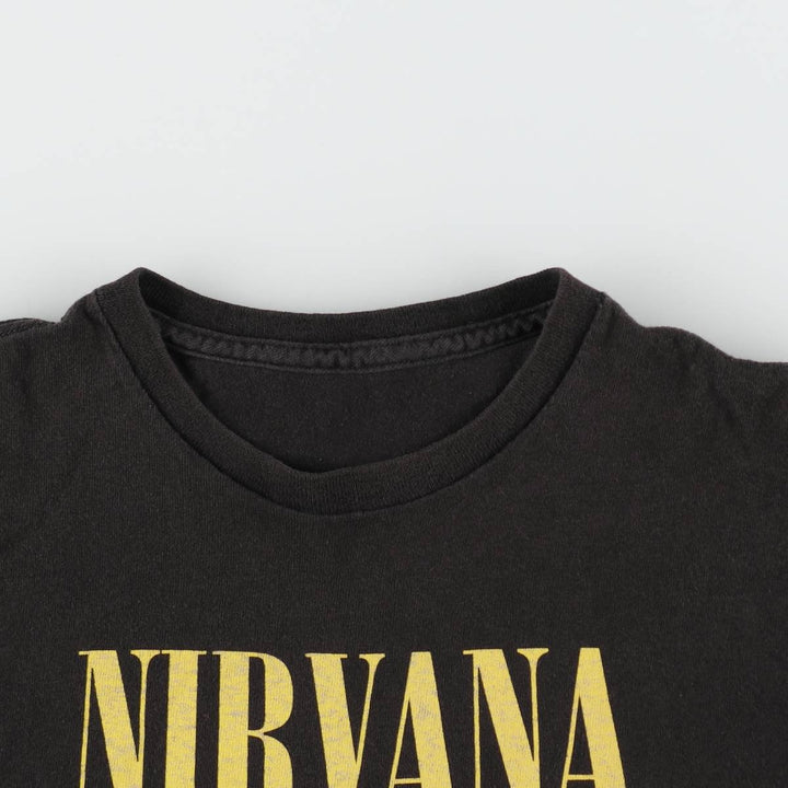 NIRVANA Nirvana Band T-shirt, Band T, Men's XL size unclear black type Vintage Second Hand