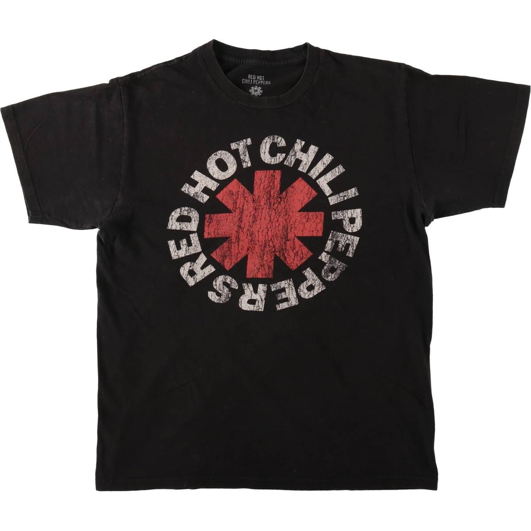 RED HOT CHILI PEPPERS Red Hot Chili Peppers Band T-shirt Band T Men's M size cotton black type Vintage Second Hand