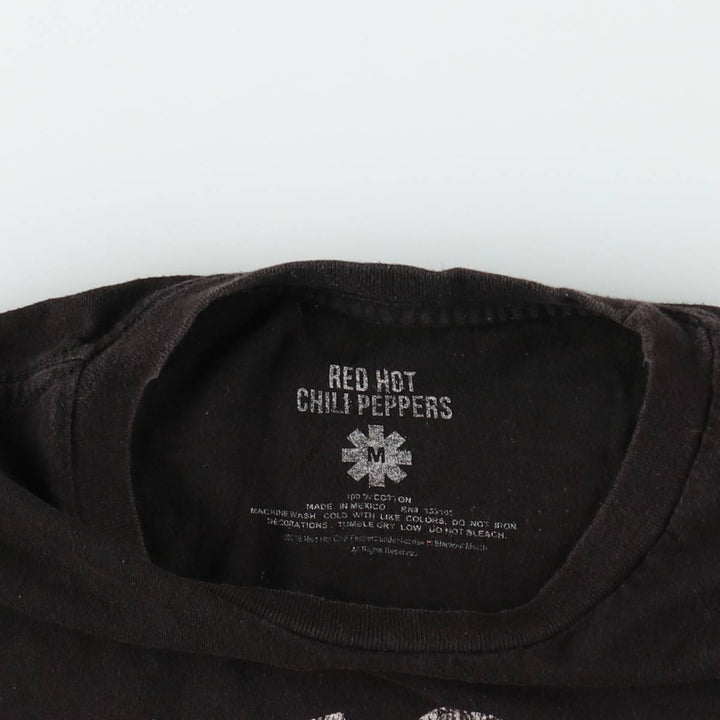 RED HOT CHILI PEPPERS Red Hot Chili Peppers Band T-shirt Band T Men's M size cotton black type Vintage Second Hand