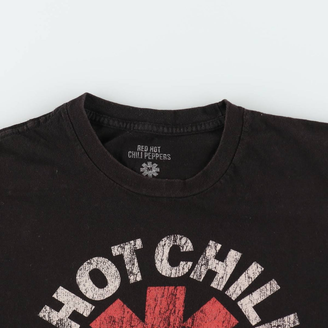 RED HOT CHILI PEPPERS Red Hot Chili Peppers Band T-shirt Band T Men's M size cotton black type Vintage Second Hand