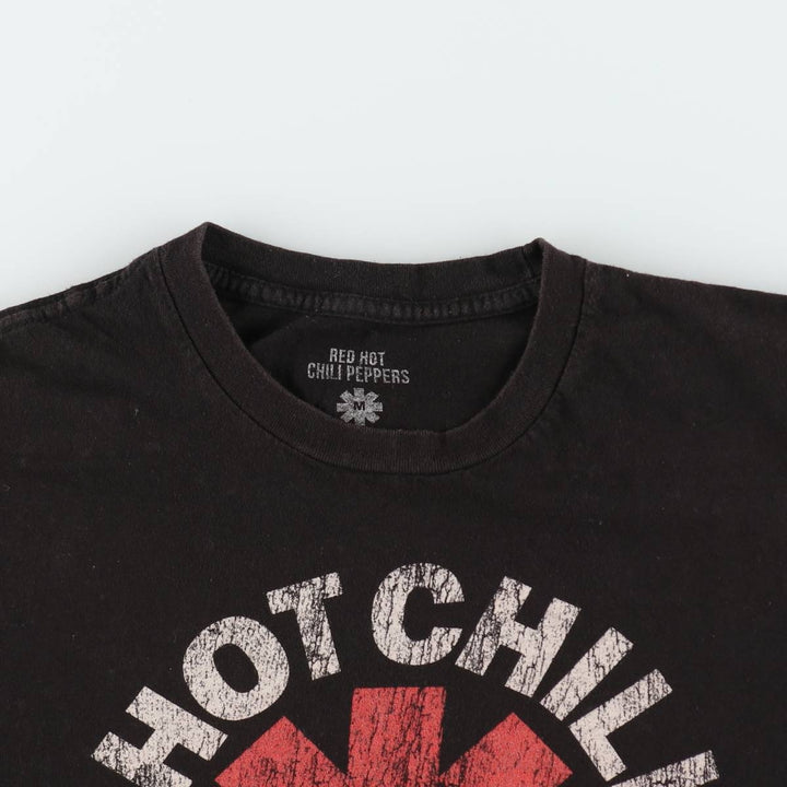 RED HOT CHILI PEPPERS Red Hot Chili Peppers Band T-shirt Band T Men's M size cotton black type Vintage Second Hand