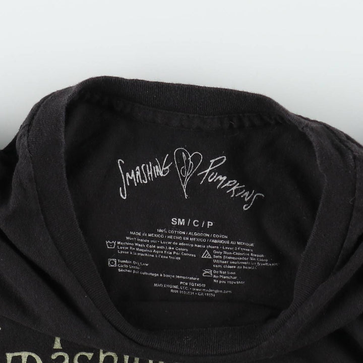 THE SMASHING PUMPKINS Smashing Pumpkins Band T-shirt Band T Men's S equivalent cotton black type Vintage Second Hand