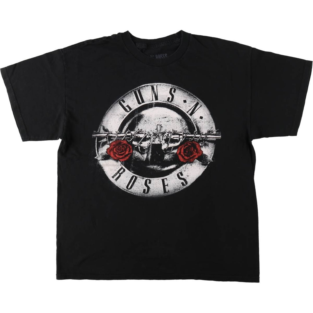 GUNS N' ROSES Guns N' Roses Band T-Shirt Band Tee Men's XL cotton black type Vintage Second Hand