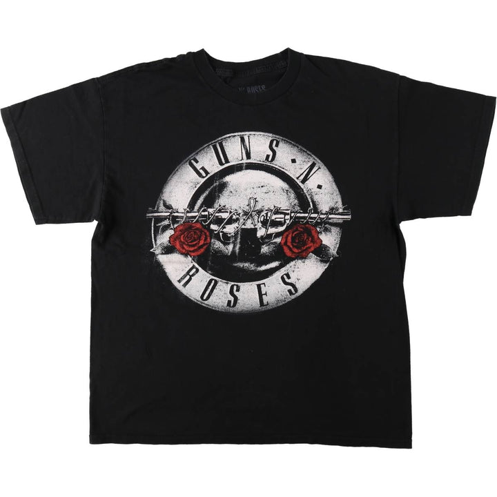 GUNS N' ROSES Guns N' Roses Band T-Shirt Band Tee Men's XL cotton black type Vintage Second Hand