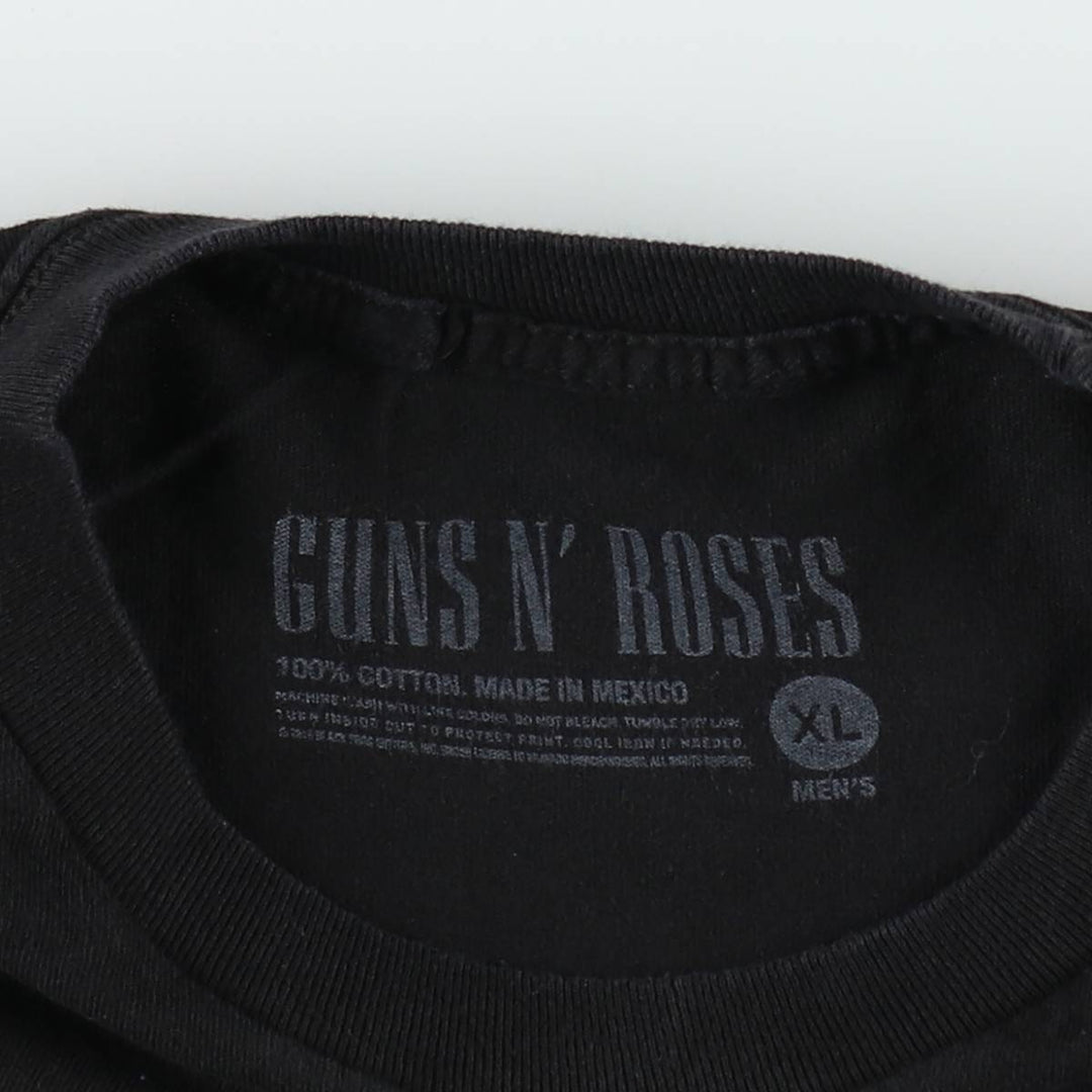 GUNS N' ROSES Guns N' Roses Band T-Shirt Band Tee Men's XL cotton black type Vintage Second Hand