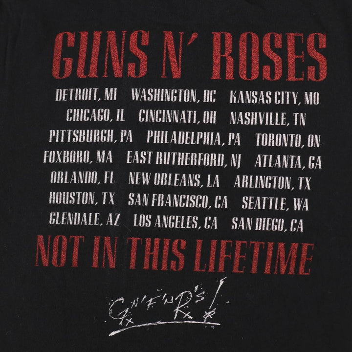 GUNS N' ROSES Guns N' Roses Band T-Shirt Band Tee Men's XL cotton black type Vintage Second Hand