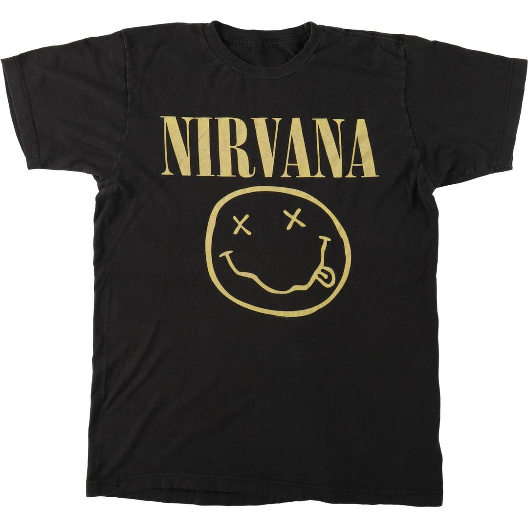 NIRVANA Nirvana Band T-shirt, Band T, Men's XL size unclear black type Vintage Second Hand