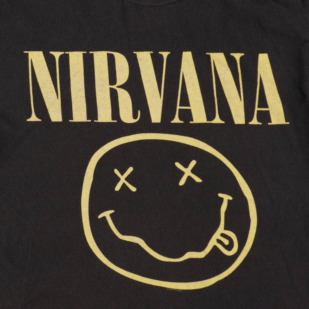 NIRVANA Nirvana Band T-shirt, Band T, Men's XL size unclear black type Vintage Second Hand