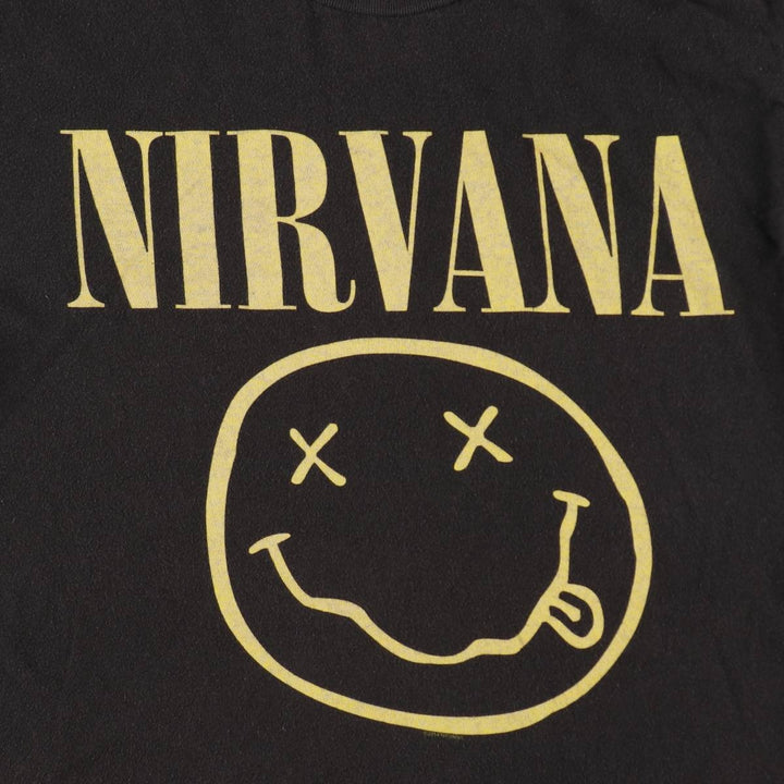 NIRVANA Nirvana Band T-shirt, Band T, Men's XL size unclear black type Vintage Second Hand