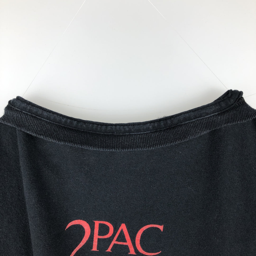 2pac Rap T-shirt, Men's XL size unclear black type Vintage Second Hand
