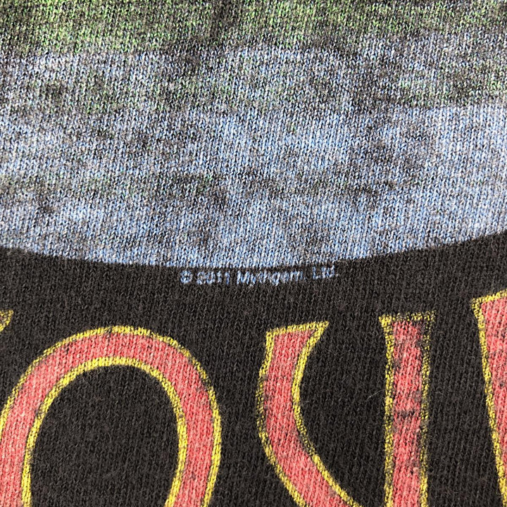 Delta LED ZEPPELIN Led Zeppelin Band T-shirt Band Tee Men's L size cotton black type Vintage Second Hand