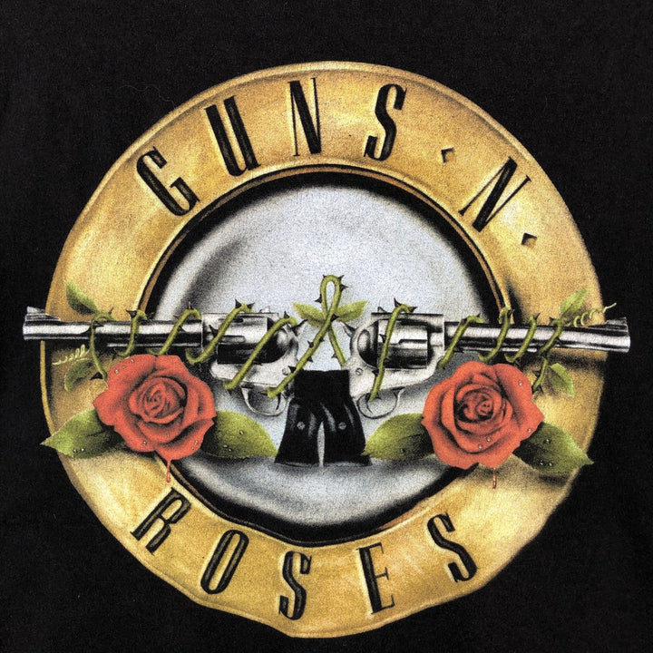 GUNS N' ROSES Guns N' Roses Band T-shirt Band Tee Men's M size cotton black type Vintage Second Hand