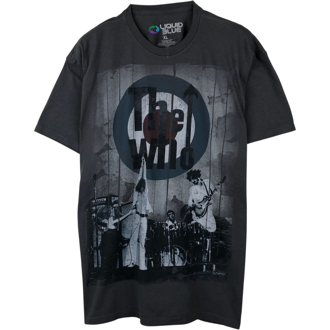Liquid Blue The Who band t-shirt, men's size XL. cotton Charcoal Vintage Second Hand