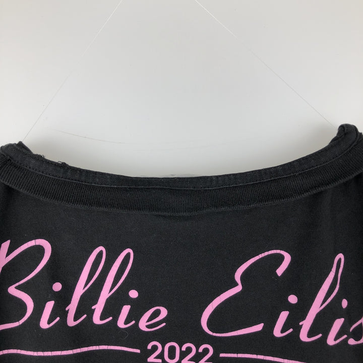 BILLIE EILISH Band T-shirt, Made in USA, Men's XXL equivalent. cotton black type Vintage Second Hand